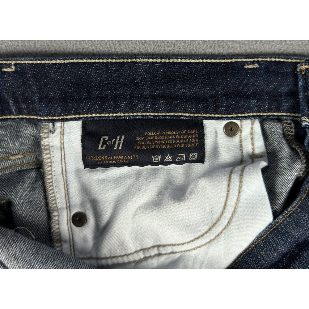 Citizens Of Humanity Jeans Womens 29 Blue Distressed Straight Leg Americana - Picture 7 of 10